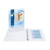 Classeur PP Personnalisable KreaCover 4 anneaux en D 60mm / Blanc