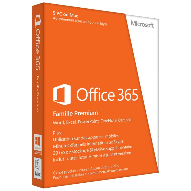 Microsoft Office 365 Famille Premium 5 PC