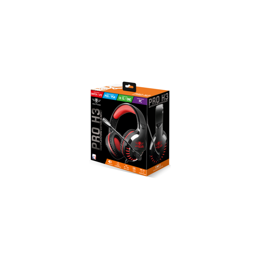 Casque Gaming Spirit of Gamer PRO-H3 / Rouge