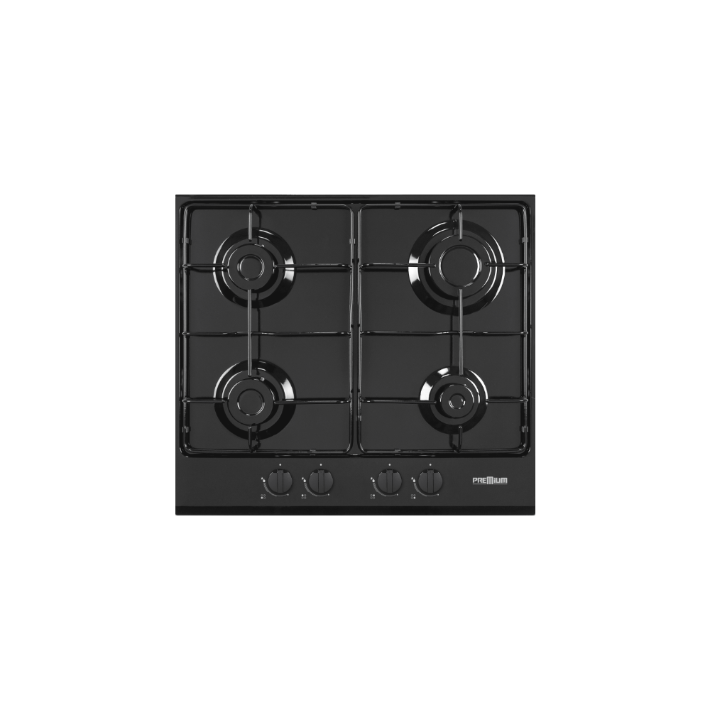 Plaque à Gaz encastrable PREMIUM AP AP1641 BS03 / 4 Feux / 60 cm / Noir