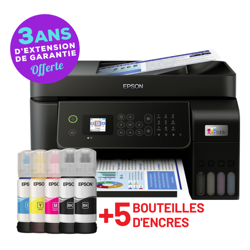 Imprimante Epson EcoTank L5190 multifonction 4 en 1 Jet d'encre A4