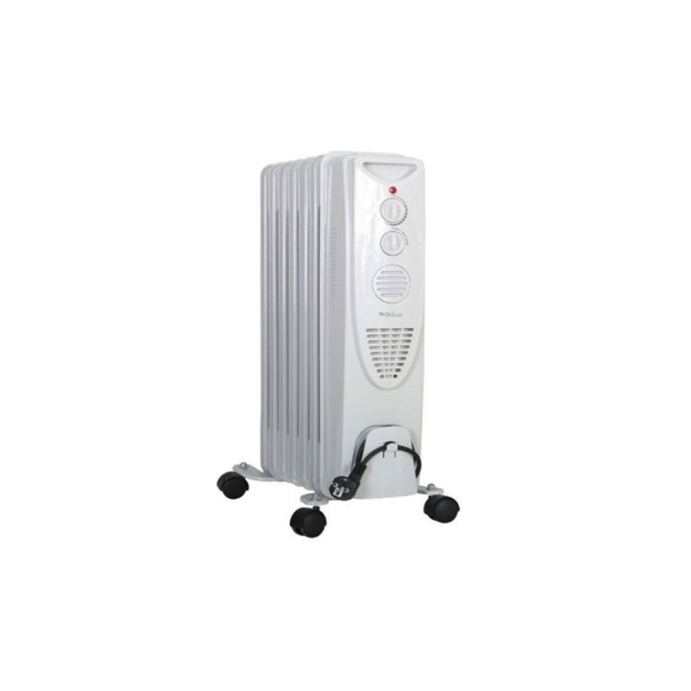 Radiateur Bain d'Huile BIOLUX RB-1502 / 7 Éléments / 1500W / Blanc