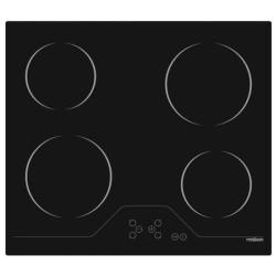 Plaque Premium Vitrocéramique Electrique / 4 FEUX / 60 CM / NOIR
