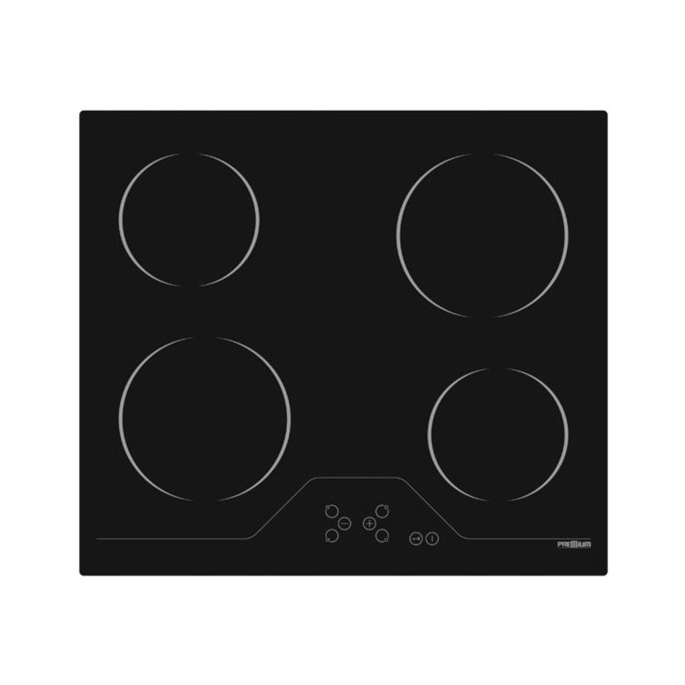 Plaque Premium Vitrocéramique Electrique / 4 FEUX / 60 CM / NOIR