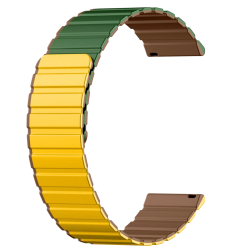 Bracelet Connectée KIESLECT 22MM / Jaune + Marron + Vert