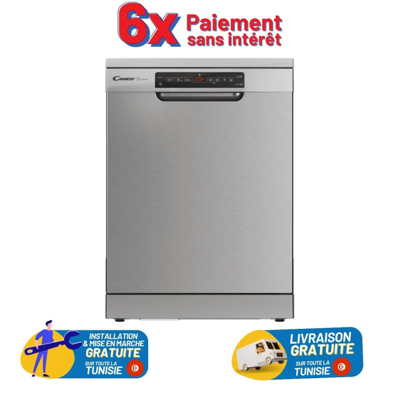 Slide  #4 Lave vaisselle Candy 16 couverts CDPN4D620PX / 60cm / Silver / Wi-Fi / Bluetooth + Livraison + Installation et Mise en Marche Gratuites