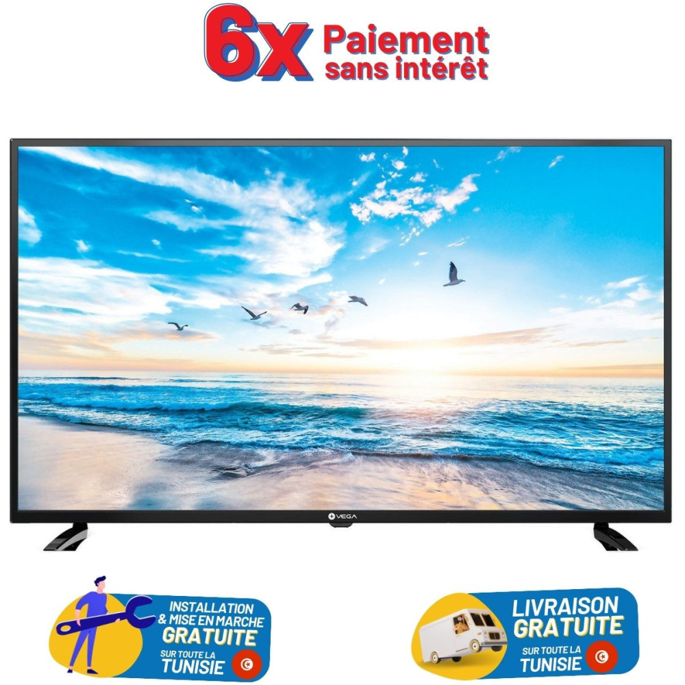 TV VEGA L43F1FBE3 43" DLED Full HD avec Récepteur intégré
