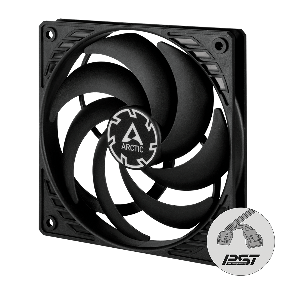 Ventilateur de boîtier Arctic P12 Slim PWM PST 120 MM / Noir