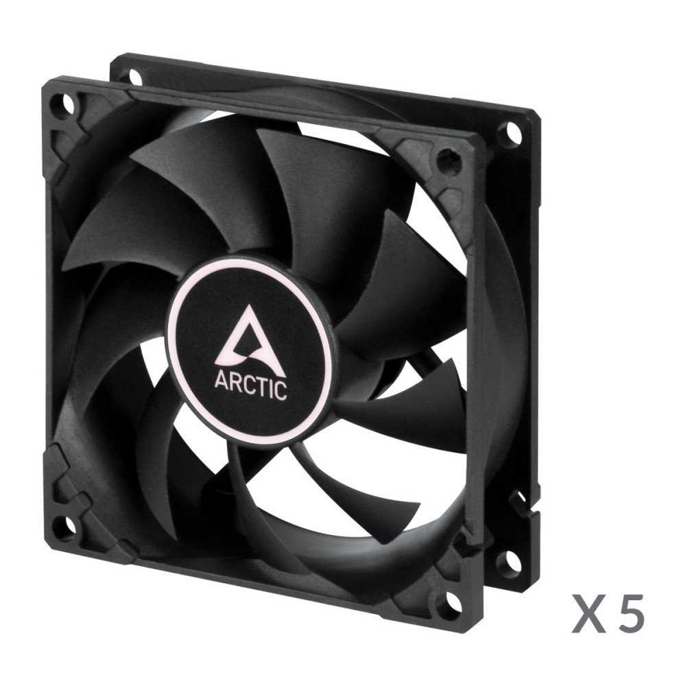 Ventilateur de boîtier Arctic F8 80 MM / 5 Pièces / Noir