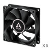 Ventilateur de boîtier Arctic F8 80 MM / 5 Pièces / Noir