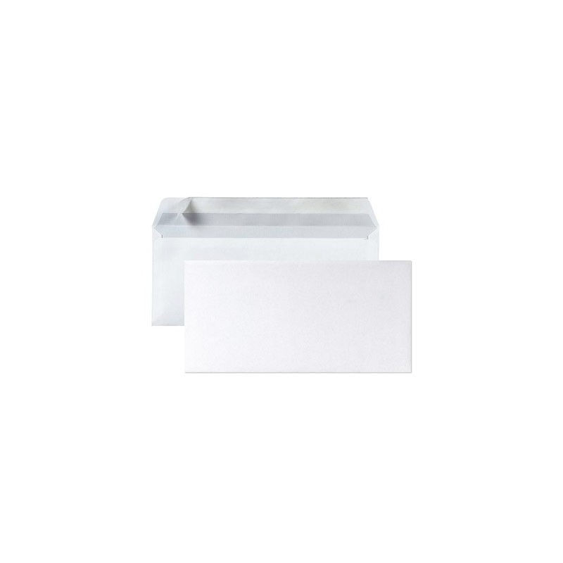 10x Enveloppes Blanc 11 x 22 cm
