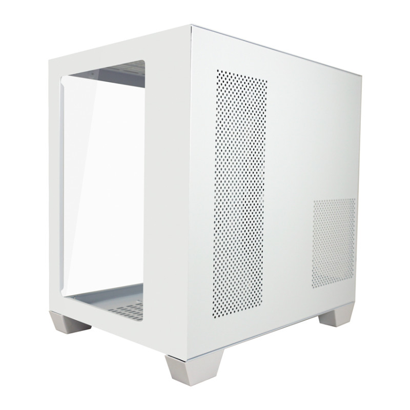 BOITIER GAMER LC POWER 711MB M-ATX GLASS ARGB BLANC 