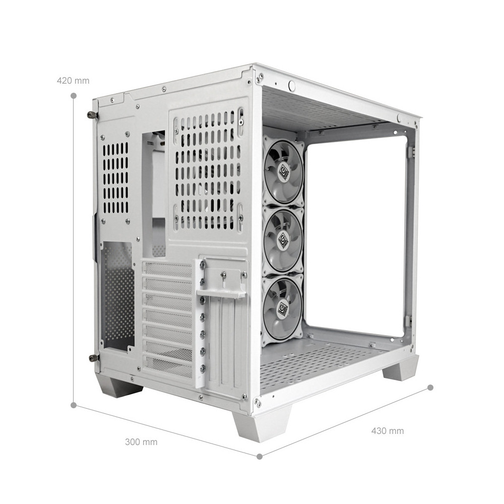 Boîtier Gamer LC-POWER Gaming 807W Stormwatch_X ATX Midi-Tour / Blanc