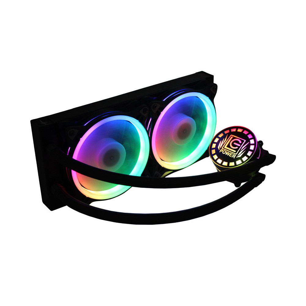 Kit De Refroidisseur de Processeur LC-POWER LC-CC-240-LiCo-ARGB / 120 MM / LGA 1700 / AM5 / Noir