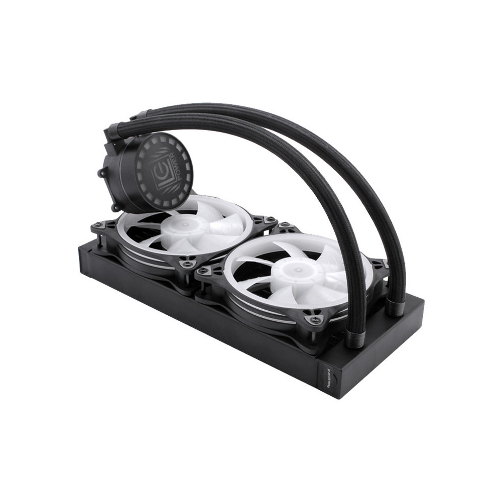 Kit De Refroidisseur de Processeur LC-POWER LC-CC-240-LiCo-ARGB / 120 MM / LGA 1700 / AM5 / Noir