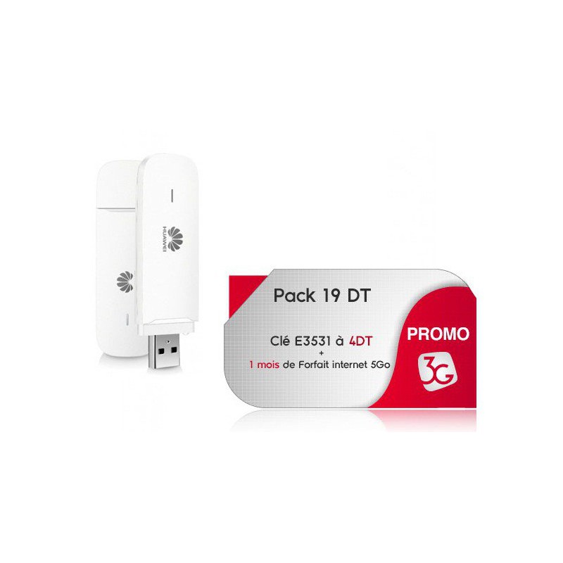 Pack Clé 3G Ooredoo + 1 Mois d'internet Gratuit