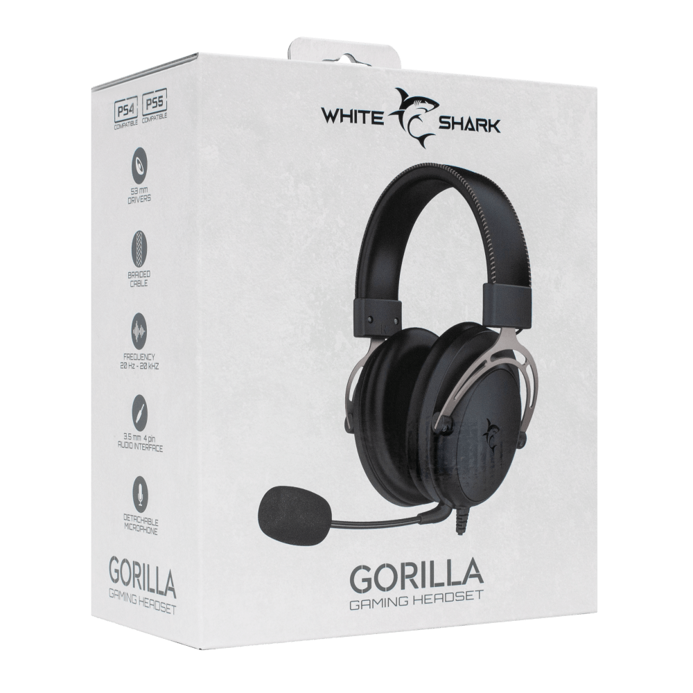Casque Gaming White Shark GORILLA GH-2341 / Gris