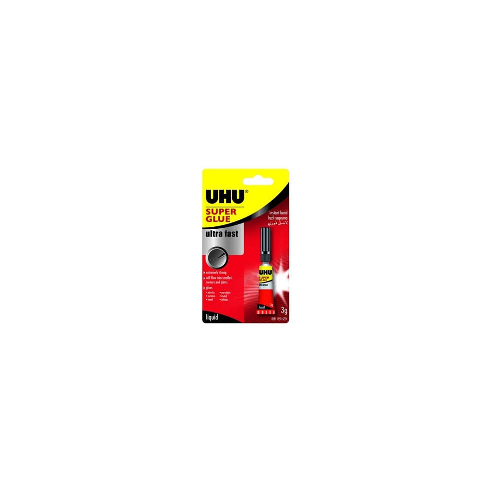 Colle Super Glue UHU sans solvant 3g