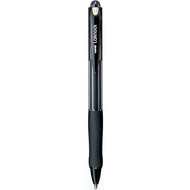 Stylo à bille rétractable Uni-ball Laknock / 1.4mm / Noir