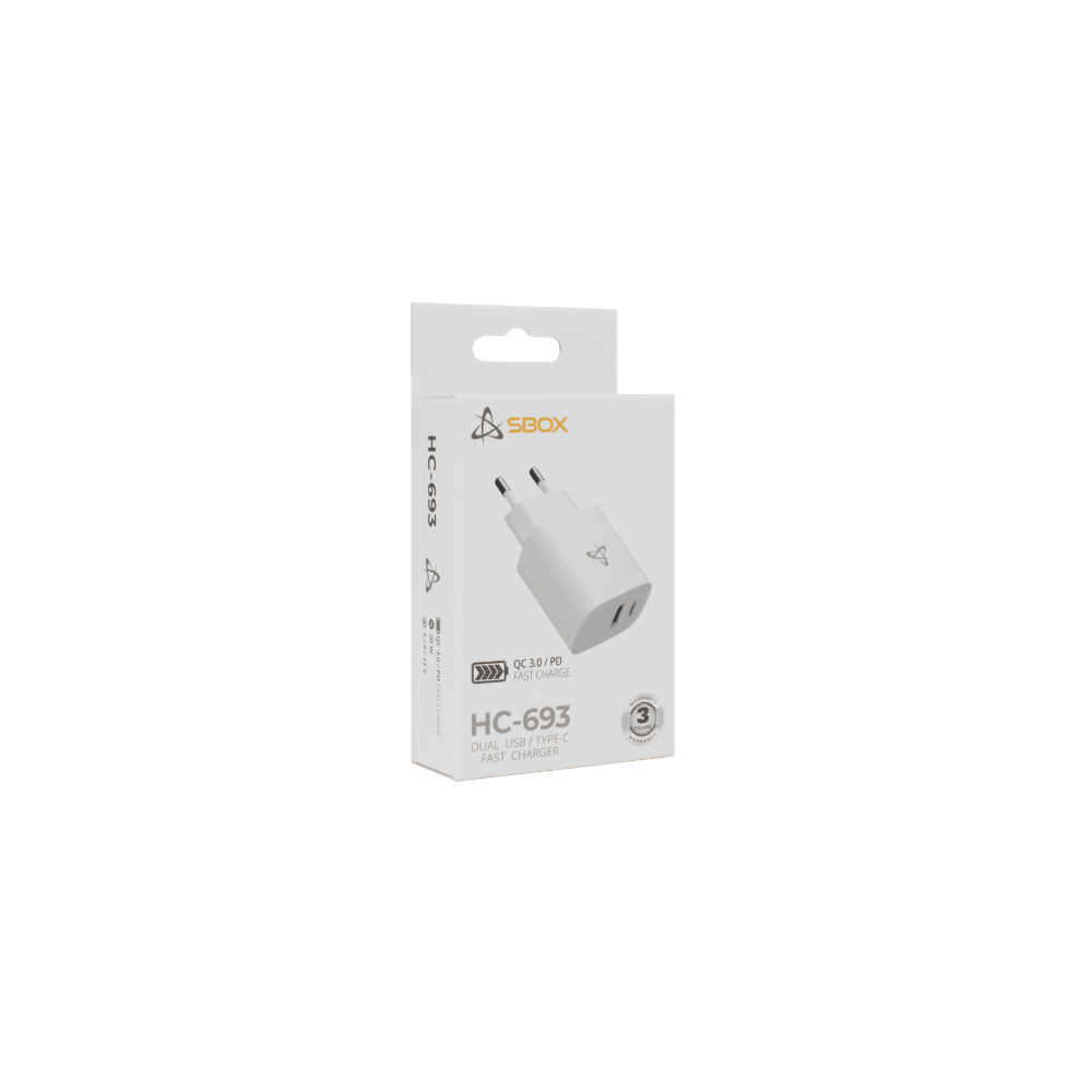 Chargeur SBOX USB HC-693 / 2 Ports / 20W