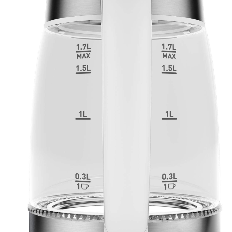 BOUILLOIRE EN VERRE MOULINEX BY600130 / 1.7 Litres / 2400 W / Blanc