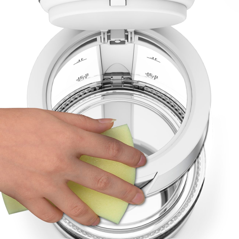 BOUILLOIRE EN VERRE MOULINEX BY600130 / 1.7 Litres / 2400 W / Blanc