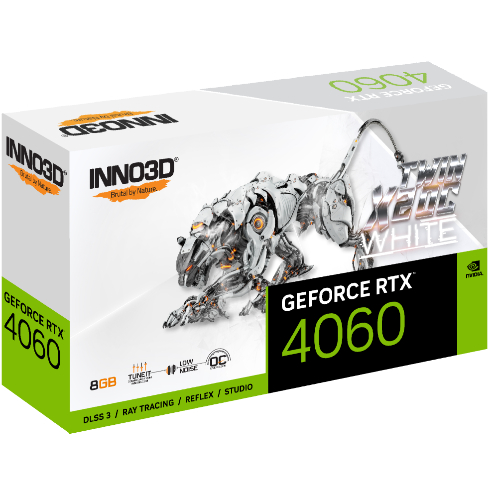 Carte Graphique INNO3D GeForce RTX 4060 TWIN X2 OC White / 8 Go GDDR6