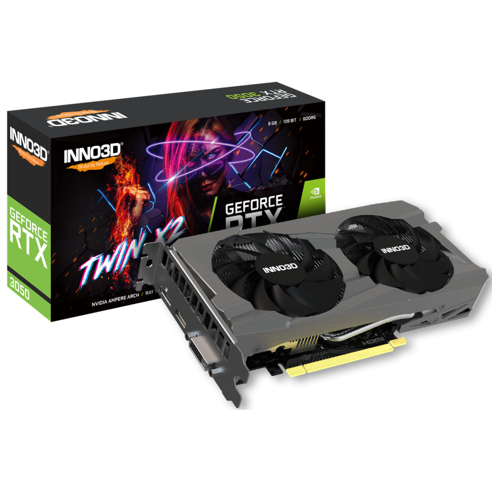 Carte graphique INNO3D GEFORCE RTX 3050 TWIN X2 V2 / 8 Go GDDR6