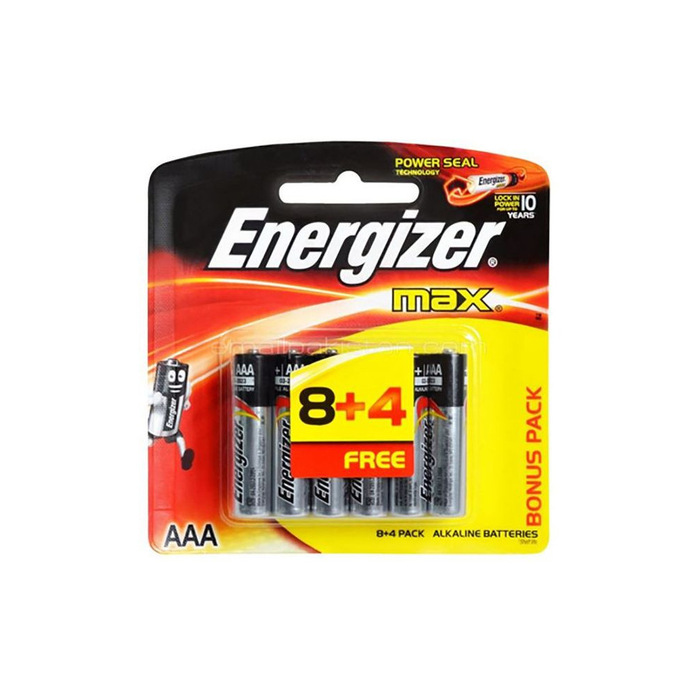 PILE ENERGIZER MAX E92 BP8+4 AAA