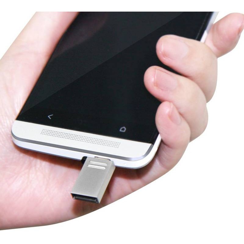 Clé USB Transcend JetFlash 380 OTG / 8 Go / Silver