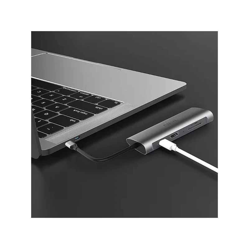 Station d'accueil USB-C 8-en-1 Pour MacBook / Gris