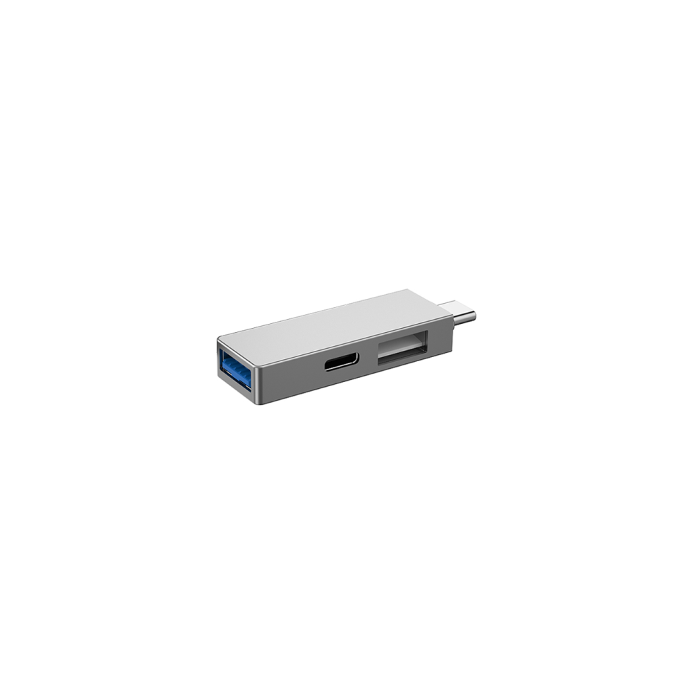 HUB USB-C 3 EN 1 WIWU T02 PRO / Gris