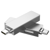 HUB USB-C 3 EN 1 WIWU T02 PRO / Gris