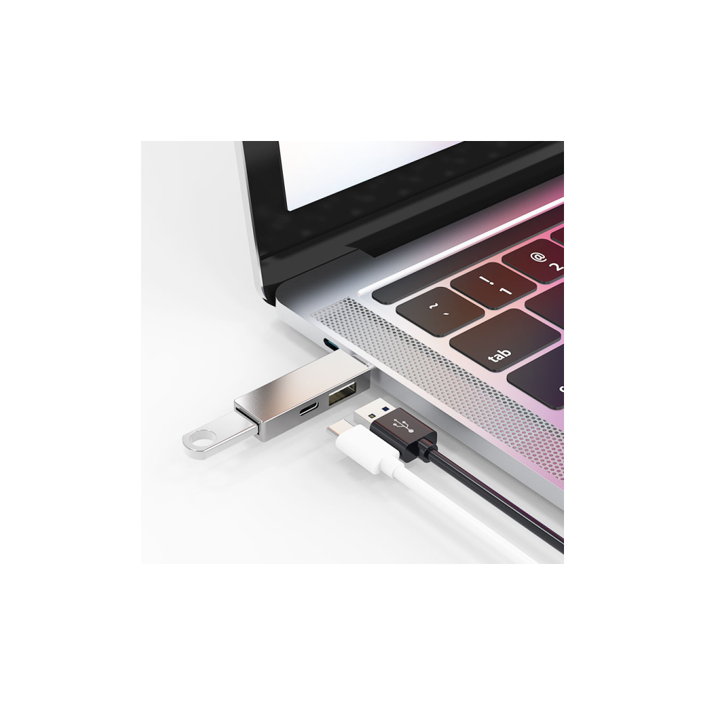 HUB USB-C 3 EN 1 WIWU T02 PRO / Gris