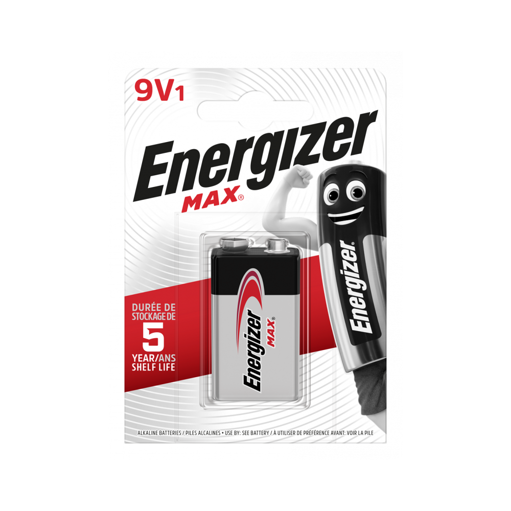 PILE ENERGIZER MAX 9V ALKALINE 522