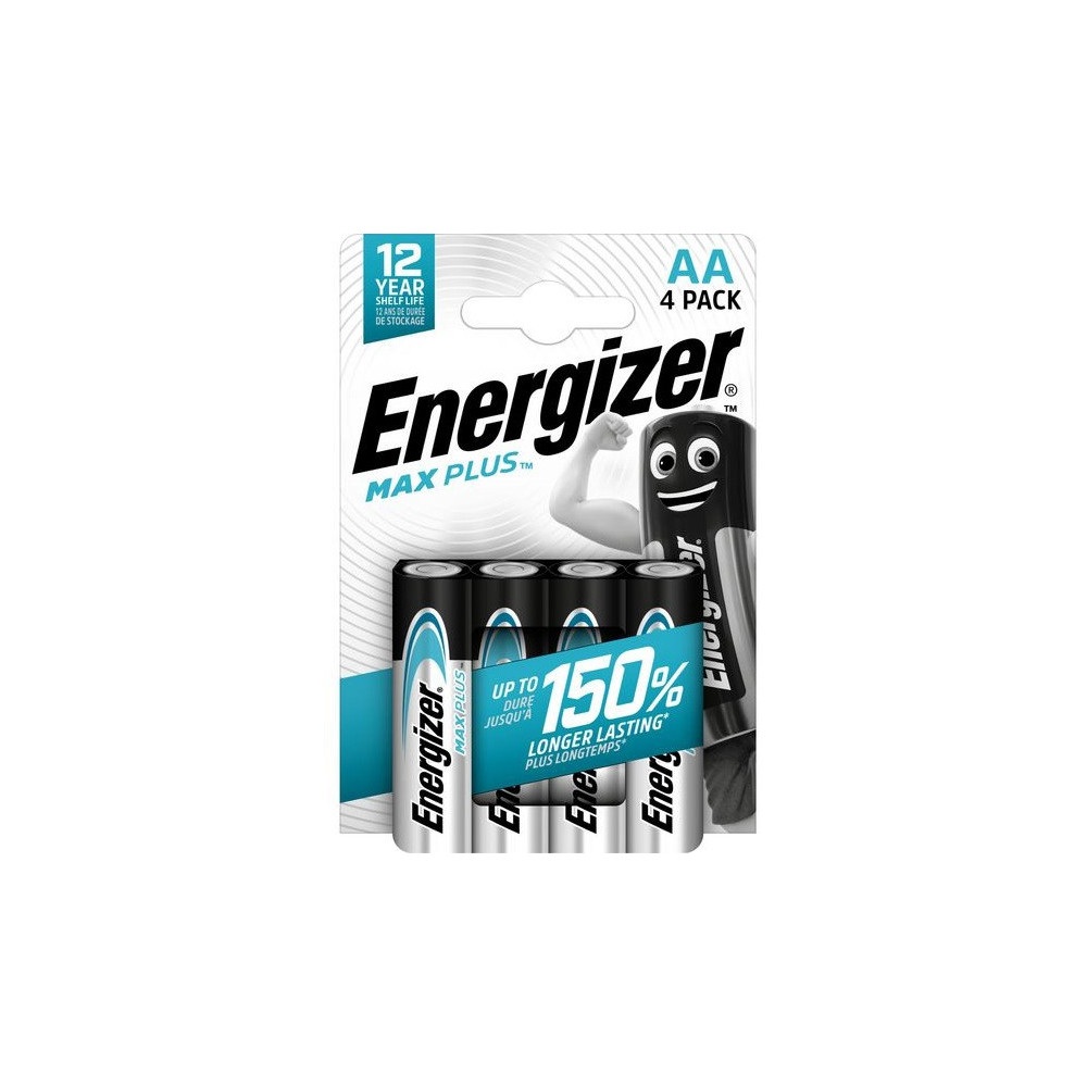4x Piles alcalines Energizer Max Plus AA 1.5V
