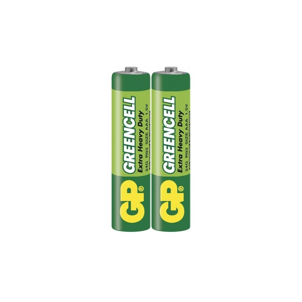 2X PILES AAA GP GREENCELL R03 EXTRA HEAVY DUTY 1.5V