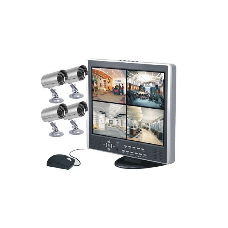 Kit de surveillance DVR 15" LCD SecuMax L1507D4+4C7834SC