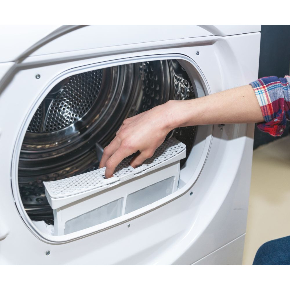 Sèche-linge Smart A évacuation Candy CSE-V9DF-S / 9 Kg / Blanc