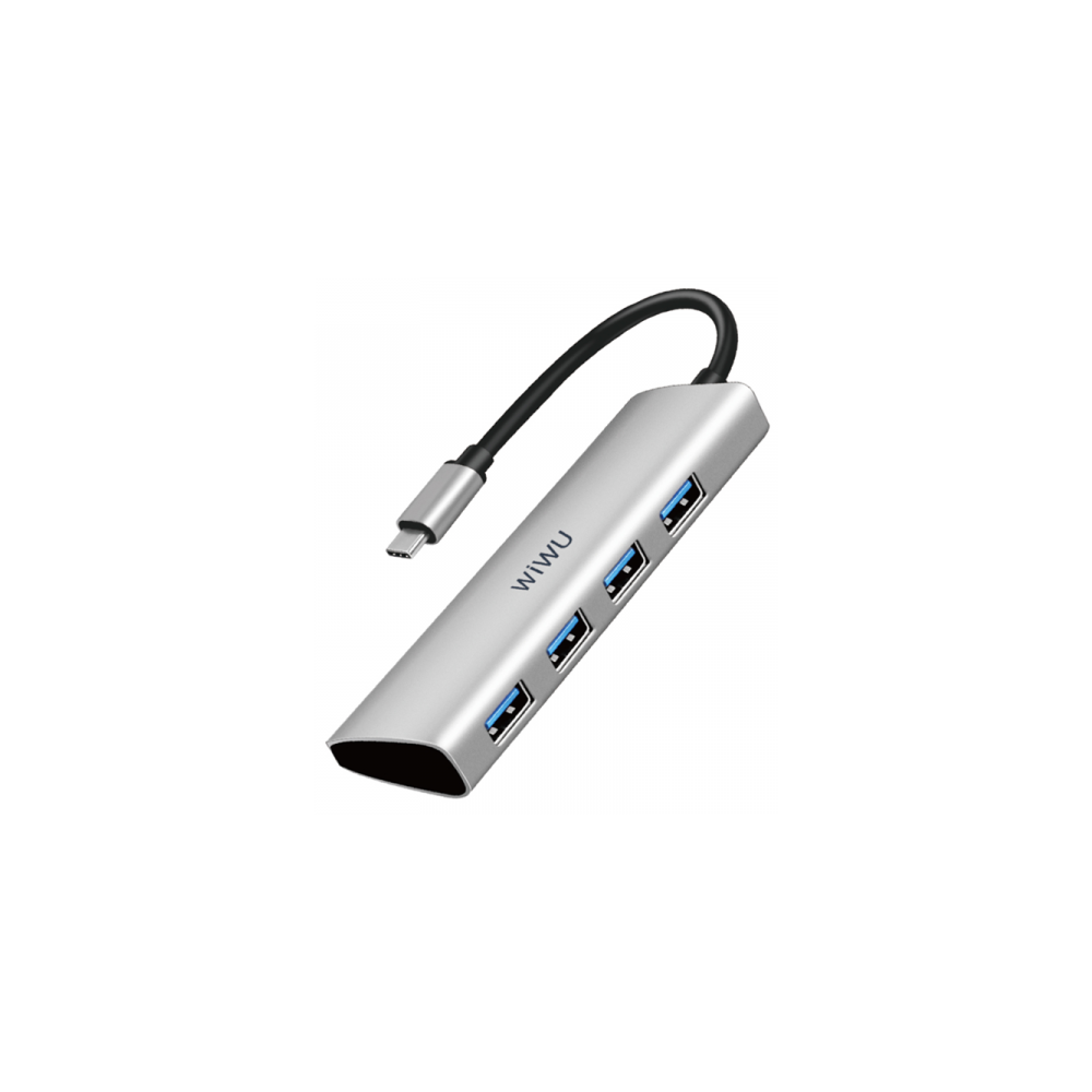 Station d'accueil 4 EN 1 USB-C WIWU ALPHA A440 / Gris
