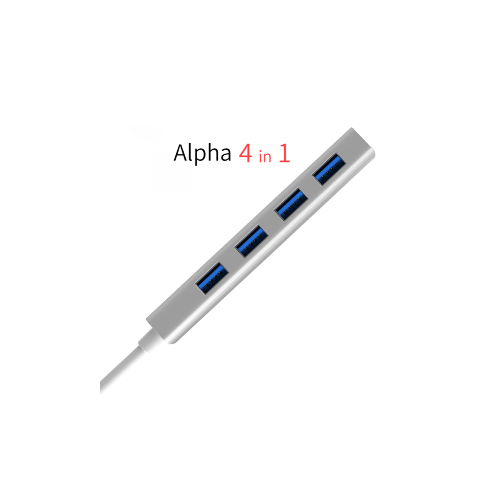 Station d'accueil 4 EN 1 USB-C WIWU ALPHA A440 / Gris