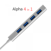 Station d'accueil 4 EN 1 USB-C WIWU ALPHA A440 / Gris