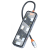 Station d'accueil WIWU CYBER 8 EN 1 USB-C TRANSPARENT / GRIS