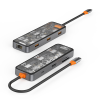 Station d'accueil WIWU CYBER 8 EN 1 USB-C TRANSPARENT / GRIS