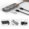 Station d'accueil WIWU CYBER 8 EN 1 USB-C TRANSPARENT / GRIS