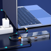 Station d'accueil WIWU CYBER 8 EN 1 USB-C TRANSPARENT / GRIS