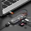 Station d'accueil WIWU CB005 CYBER USB-C TRANSPARENT 5 EN 1 / GRIS