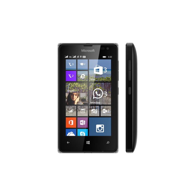Téléphone Portable Microsoft Lumia 532 / Double SIM + Puce DATA Ooredoo avec 1 mois (1 Go) d'internet Offerte / Noir