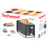Grille Pain TECHWOOD 2 fentes larges Inox / 750W / Noir