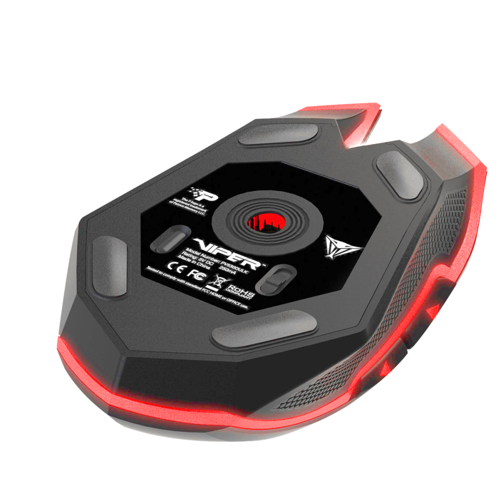 Souris gaming Optique USB À LED Patriot Viper V530 / 4000 DPI / Noir